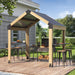 Outdoor Grill Gazebo Featuring Hardtop 7.7x5.7 Feet