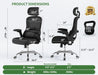 Ergonomic Office Chair - 330LBS Computer Desk Chair with Headrest&Lumbar