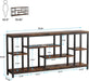Console Sofa Table, 70.9 Inch Extra Long Table behind Couch with Storage Shelves, 3-Tier Industrial Narrow Entryway Hallway Accent Table for Living Room, Rustic Brown