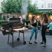 Charcoal Grill Offset Smoker, Charcoal Barbecue Grills with Spacious Cooking Area, Barrel BBQ Grill and Smokers Combo for Outdoor Balcony Picnics Party Camping