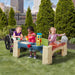 All-Around Playtime Patio with Canopy with 16 Play Accessories Playhouse Kids Outdoor Toys