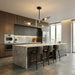Black Gold FourLight Sputnik Ceiling Chandelier Modern