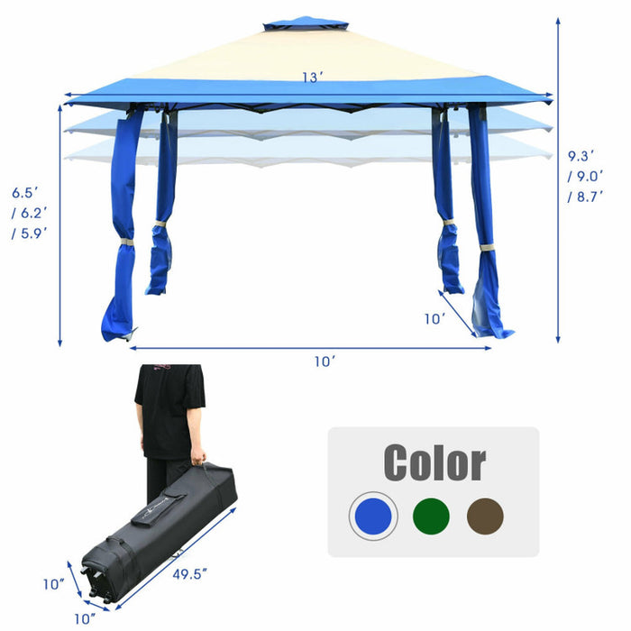 13 X 13 Feet Pop up Gazebo Tent with Carry Bag for Patio Garden