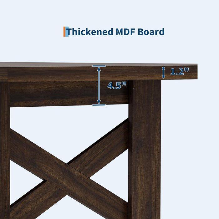 Wood Farmhouse Dining Table for 6-8, Heavy Duty Large Kitchen Table, 70.87" Long Rectangular Dining Room Tables with Strong Legs, Thickness Tabletop, for Big Family, Dinette, Natural