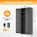 SixtyThreeInch MatteBlack Pantry Cabinet TwinDoors