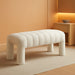 42.5" Upholstered Ottoman Bench,Modern Boucle Entryway Bench with Seating,Upholstered End of Bench,Teddy Fabric Footrest for Bedroom,Living Room