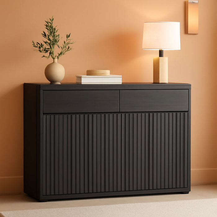 Buffet Cabinet with Storage - Storage Cabinet with Doors & Shelves | Accent Credenza Buffet Table with 2 Drawer Buffets & Sideboards for Living Room Dining Room Kitchen Entryway Office