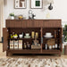 47.2" Modern Fluted Sideboard Buffet Cabinet with Storage, Walnut