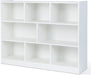 8 Cube Bookcase, Freestanding 3-Tier Open Bookshelf, Modern Storage Display Cabinet, Wood Cube Storage Organizer for Living Room, Kid’S Room, White