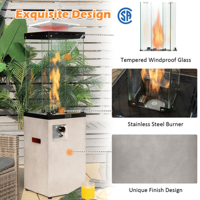 41,000 BTU Propane Patio Heater with Metal Hood