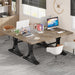 63" Large Office Desk, Modern Executive Desks with Stylish Legs, Wood Computer Desk, Business Furniture Work Desk for Home Office (Grey and Black)