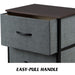 Dark Grey 4-Drawer Fabric Dresser with Wood Top