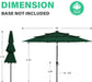 9 Ft 3-Tier Outdoor LED Lighted Patio Umbrella W/Crank, Dark Green
