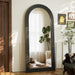 Full Length Mirror 71"X32", Black Arched Large Floor Mirror with Stand