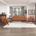Orange Mid Century Modern Upholstered Accent Chair