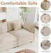 Modular Sectional Sofa 111.5Inch Movable Ottoman Chenille