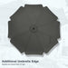 9Ft Patio Umbrella with Valance, Crank and Tilt – 8 Ribs Outdoor Market Umbrella, Uv/Fade Resistant, Waterproof Canopy with Wind Vent for Garden, Deck, Backyard, Pool (Dark Gray)
