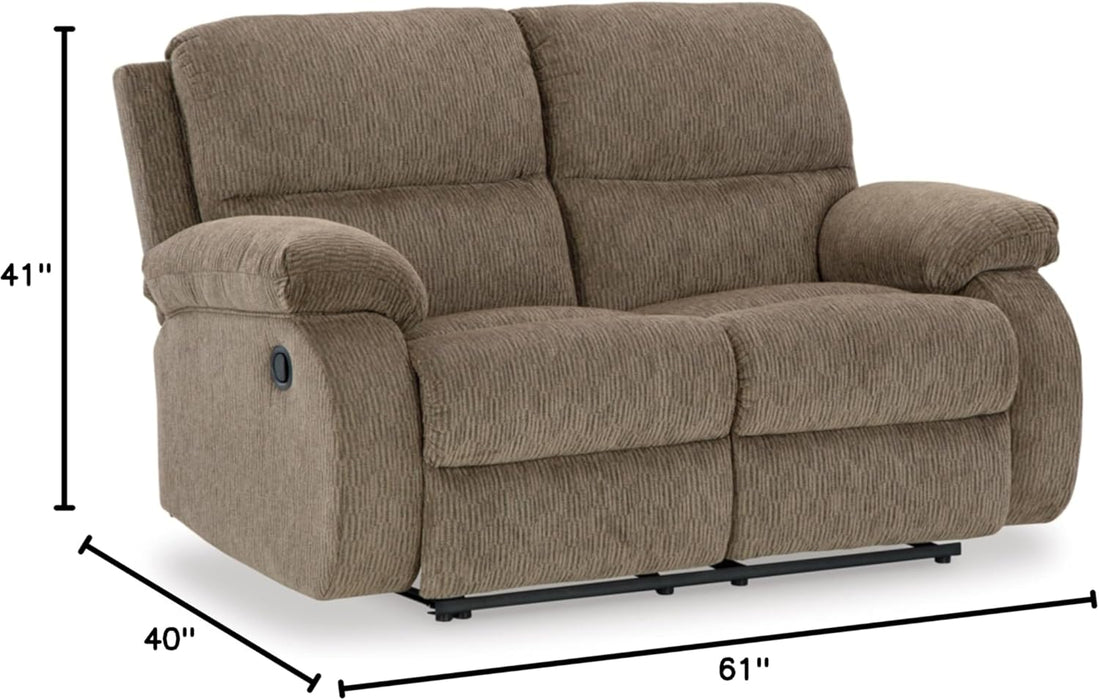 Manual Recliner Loveseat - Light Brown