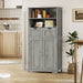 Bolten 49.4In Accent Rattan Cabinet,Storage Cabinet, Bathroom Storage Cabinet with 2 Drawer