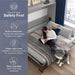 Queen Size Horizontal Contemporary Gray Murphy Bed
