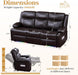 Power Reclining Sofa with Colorful LED Lights, Wall Hugger Reclining Sofa, Space-Saving RV Sofa with USB Charging & Side Pocket for Living Room, Apartment (Brown, Sofa) | Wall Hugger, LED Lights, RV Sofa
