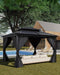 Hardtop Gazebo 12'X14' for All Weather, with Double Metal Roof, Aluminum Alloy Frame, Net, and Curtain, Permanent Building for Patio, Deck, Backyard, Lawn, and Garden, Gray