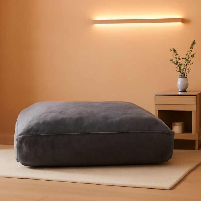 Giant Bean Bag Chair Bed for Adults, Convertible Beanbag Folds from Lazy Chair to Floor Mattress Bed, Large Floor Sofa Couch, Big Sofa Bed, High-Density Foam Filling, Machine Washable