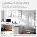 Floor Lamp with 5 Movable Shades & Adjustable Brightness – Perfect Lighting for Bedroom Decor, Beauty & Art Studio, Silver