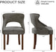 Wooden Dining Chairs Set of 4,Modern Fabric Upholstered Dining Room Chair Kitchen Side Chairs with Solid Wood Legs,Mid Century Farmhouse Dinner Chairs for Kitchen Dining Room,Charcoal