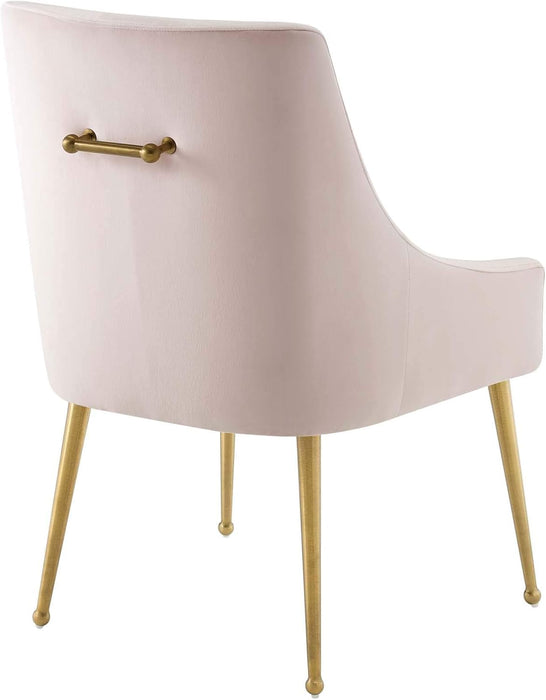 Discern Upholstered Performance Velvet Dining Chair, Pink