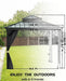10x10 Ft Hardtop Outdoor Gazebo Weatherproof DoubleRoof