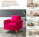Fuchsia Velvet Upholstered Armchair With Gold Legs