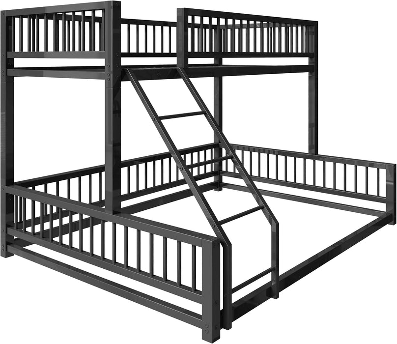 Twin XL Over Queen IndustrialStrength Metal BedFrame