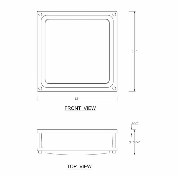 12 In. Brushed Nickel Dimmable 15-Watt Selectable LED Flush Mount Ceiling Light 3000K 4000K 5000K