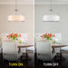 20Inches White Drum Chandelier Large Pendant Lights for Dining Room