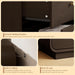 6 Drawer Dresser for Bedroom, 47.2” Wide Modern Chest of Drawers with Curved Profile Design, Wooden Dresser TV Stand with Gold Metal Handles, Large 6 Drawer Dresser for Bedroom, Living Room