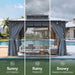 10X12 Ft Aluminum Gazebo Featuring Polycarbonate Roof