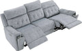 Wll Hugger Power Double Reclining Sof, Microfiber Home Theter Seting, Chrging Ports/Hidden Cup Holders/djustble Hedrest/Dimond Tufting, Power Recliner Couch for Living Room, Gry