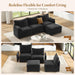 108 Inch CharcoalGray Modular Sectional Sofa Ottoman