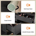 36-Inch Modern Vanity Desk with Mirror and Lights -Dressing Table with 3 Lighting Color Adjustable, Makeup Vanity Table with 4 Drawers, Power Outlet, USB Ports, Stool for Bedroom, Women,