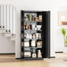 SixtyThreeInch MatteBlack Pantry Cabinet TwinDoors