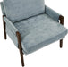 Blue Mid Century Modern Accent Armchair Upholstered