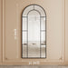32"X71" Floor Mirror,Standing Mirror Full Length,Large Arched Mirrors,Window Pannel Mirrors(Black)