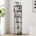 Black Rotating Five Tier Floorstanding Bookshelf Spin360