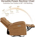 Power Swivel Recliner Chair, Faux Leather Recliner 270° Rotation Modern Nursery Glider, Ergonomic Armrest & Side Storage Pocket, Comfortable Armchair for Living Room Bedroom & Nursery