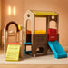 Young Explorers Indoor Outdoor Playset for Kids – Modular Climber, Slide & Playhouse Combo – Expandable Toddler Activity Center with Crawl Tunnel, Doors & Easel for Backyard or Playroom