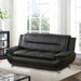Living Room Furniture Set, Faux Leather Sofa Couch Set, 3 Pieces Modern Sofa Set for Living Room/Apartment/Office (Black)