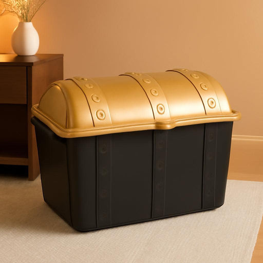 Large Black Pirate Treasure Chest Storage Capacity