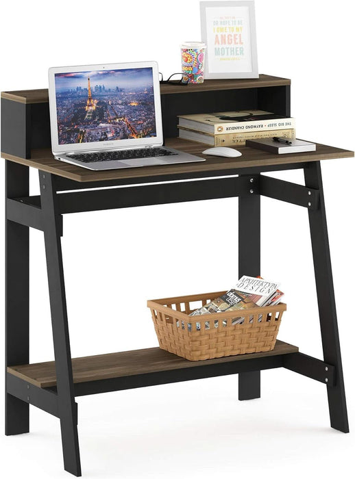Simplistic a Frame Computer Desk, 17.9"D X 31.6"W X 35.5"H, Columbia Walnut