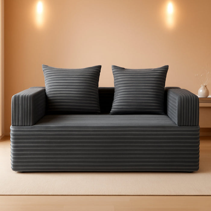 Gray FourInOne Convertible Compact Sofa Bed Pillow
